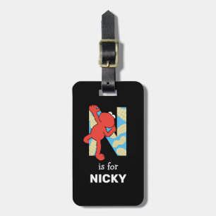 Elmo Alphabet N Nuts Luggage Tag