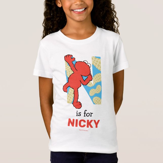 Elmo Alphabet | N Nuts T-Shirt (Front)