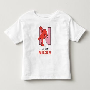 Elmo Alphabet   N Pink Toddler T-Shirt