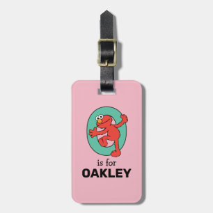 Elmo Alphabet   O Teal Luggage Tag