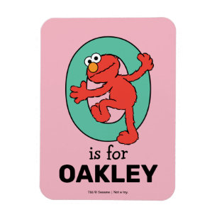 Elmo Alphabet   O Teal Magnet