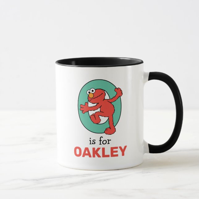 Elmo Alphabet | O Teal Mug (Right)