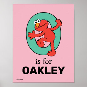 Elmo Alphabet O Teal Poster