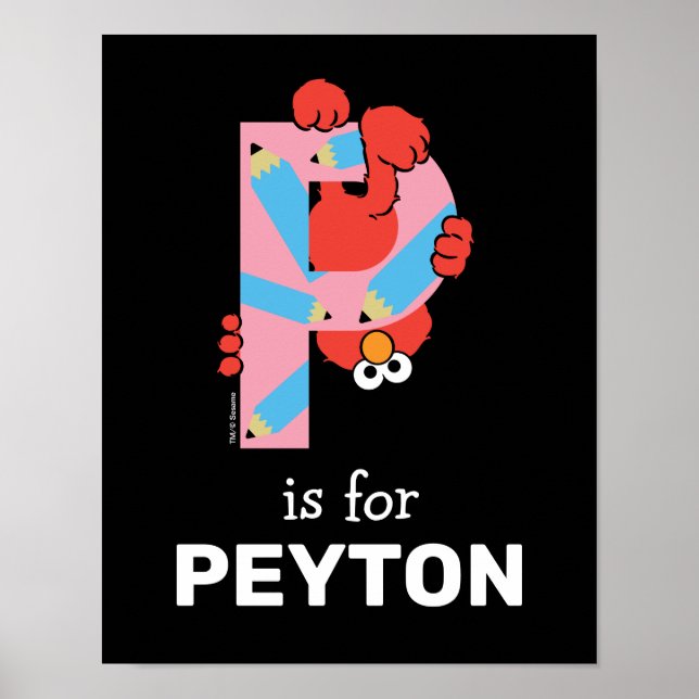 Elmo Alphabet | P Pencil Poster (Front)
