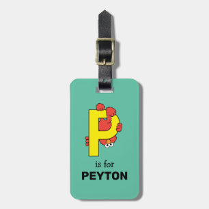 Elmo Alphabet P Yellow Luggage Tag