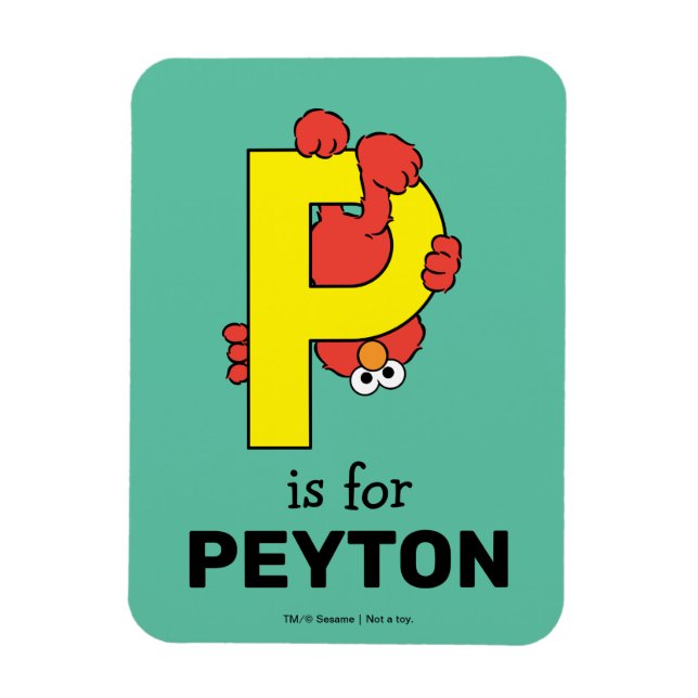 Elmo Alphabet | P Yellow Magnet (Vertical)