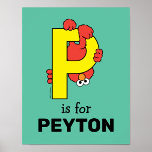 Elmo Alphabet P Yellow Poster