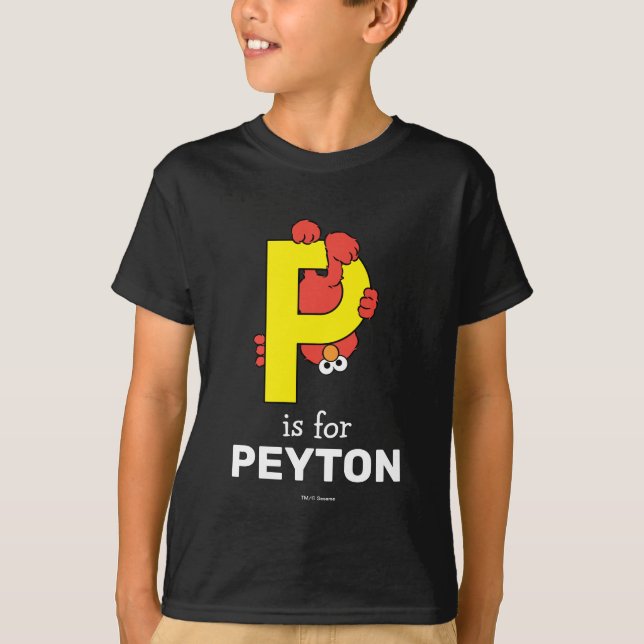 Elmo Alphabet | P Yellow T-Shirt (Front)