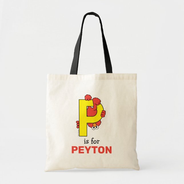 Elmo Alphabet | P Yellow Tote Bag (Front)