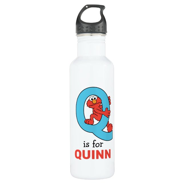 Elmo Alphabet | Q Blue 710 Ml Water Bottle (Front)