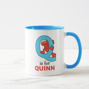 Elmo Alphabet Q Blue Mug