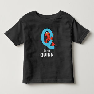 Elmo Alphabet Q Blue Toddler T-Shirt