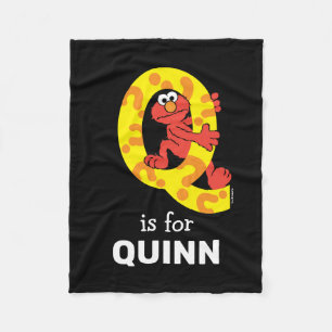 Elmo Alphabet   Q Question Mark Fleece Blanket