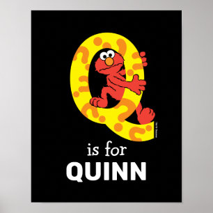 Elmo Alphabet Q Question Mark Poster