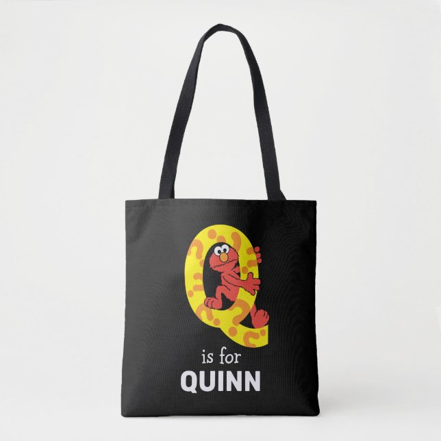 Elmo Alphabet | Q Question Mark Tote Bag (Front)
