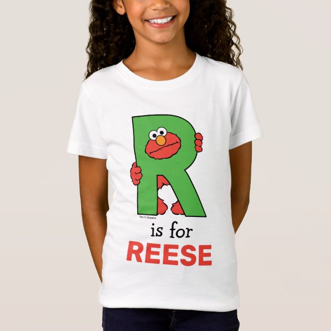 Elmo Alphabet | R Green T-Shirt (Front)