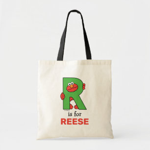 Elmo Alphabet   R Green Tote Bag