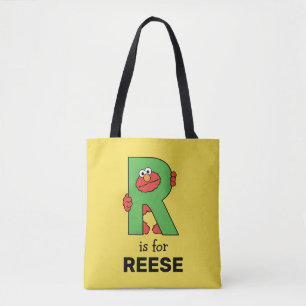 Elmo Alphabet R Green Tote Bag