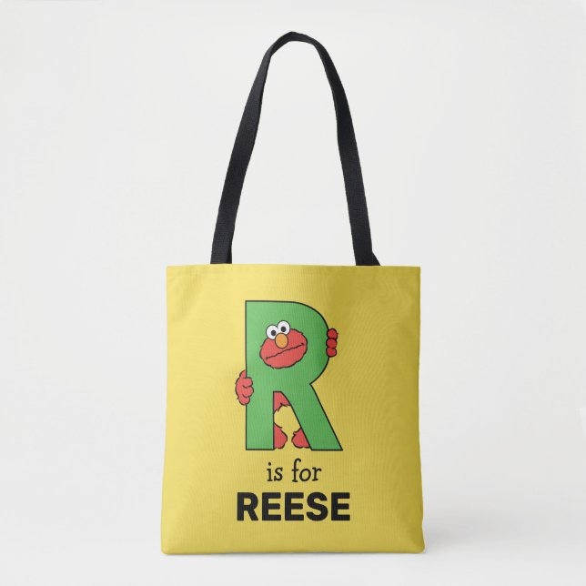 Elmo Alphabet | R Green Tote Bag (Front)