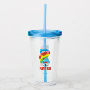 Elmo Alphabet R Rainbow Acrylic Tumbler