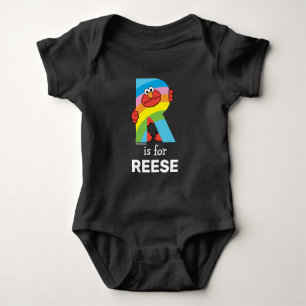 Elmo Alphabet R Rainbow Baby Bodysuit