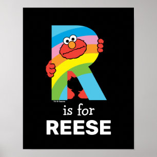 Elmo Alphabet R Rainbow Poster