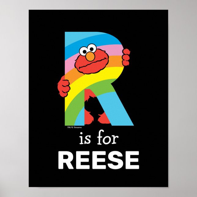 Elmo Alphabet | R Rainbow Poster (Front)