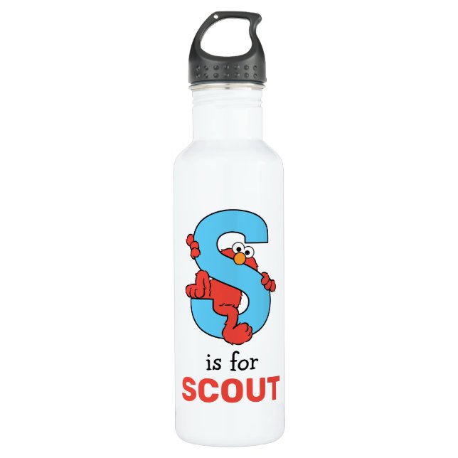Elmo Alphabet | S Blue 710 Ml Water Bottle (Front)