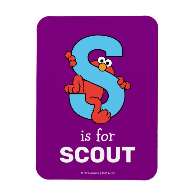 Elmo Alphabet | S Blue Magnet (Vertical)