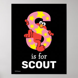 Elmo Alphabet S Star Poster
