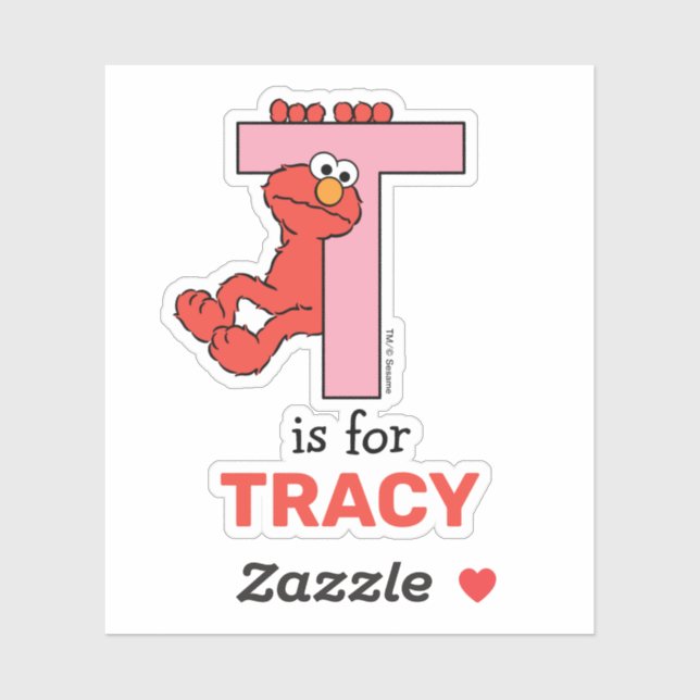 Elmo Alphabet | T Pink (Sheet)