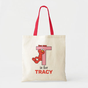 Elmo Alphabet T Pink Tote Bag
