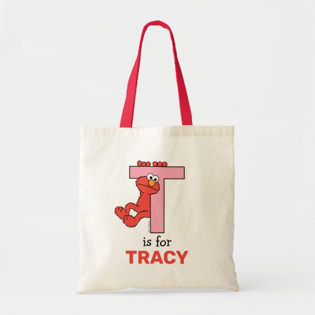 Elmo Alphabet | T Pink Tote Bag (Front)