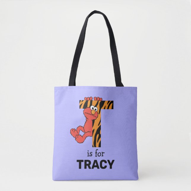 Elmo Alphabet | T Tiger Tote Bag (Front)