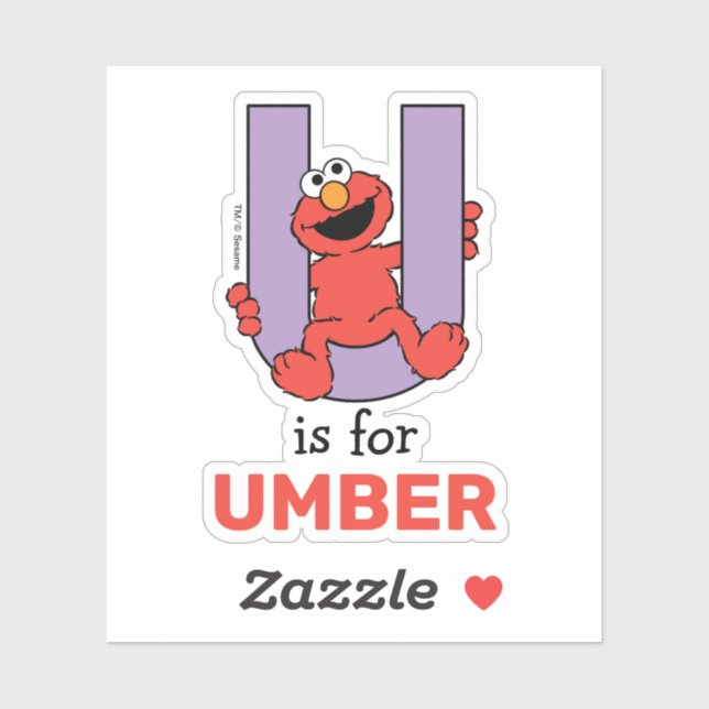 Elmo Alphabet | U Purple (Sheet)
