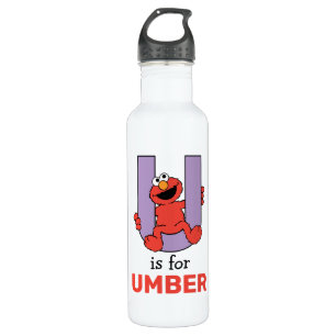 Elmo Alphabet U Purple 710 Ml Water Bottle
