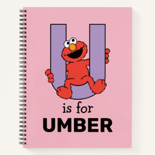 Elmo Alphabet U Purple Notebook