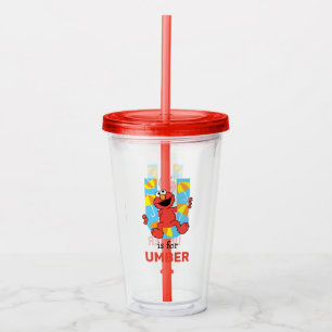 Elmo Alphabet U Umbrella Acrylic Tumbler