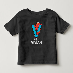 Elmo Alphabet   V Blue Toddler T-Shirt