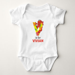 Elmo Alphabet   V Vegetable Baby Bodysuit