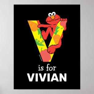 Elmo Alphabet V Vegetable Poster