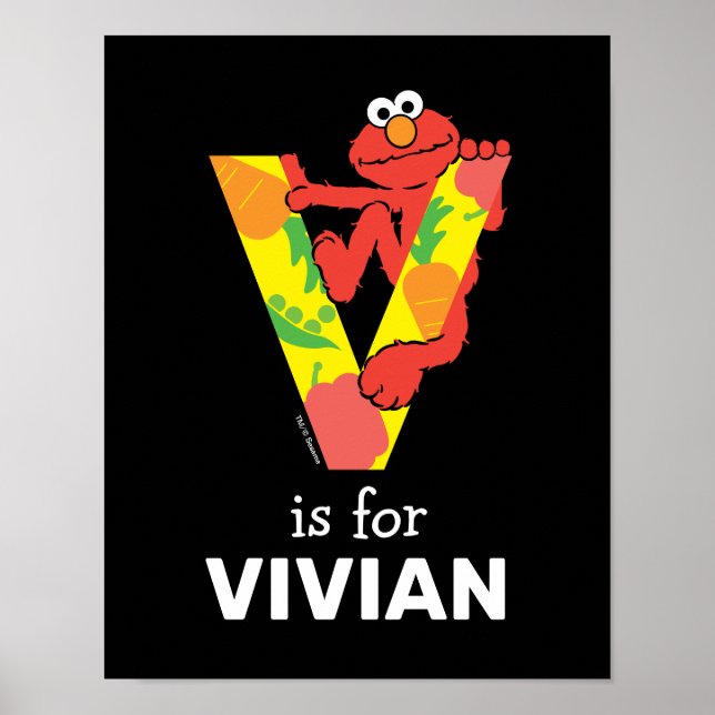 Elmo Alphabet | V Vegetable Poster (Front)