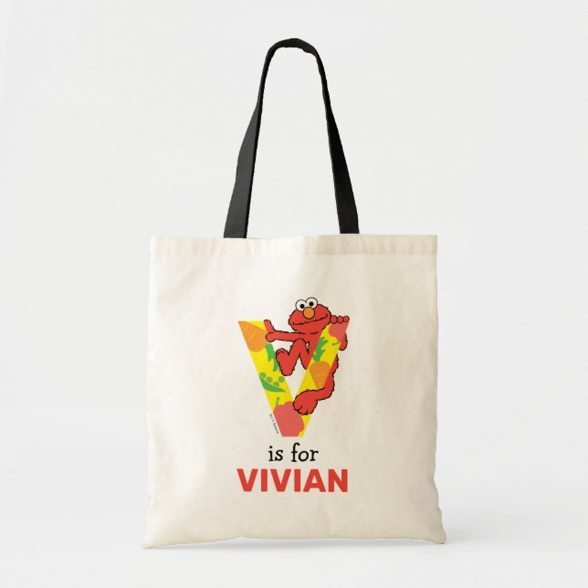 Elmo Alphabet | V Vegetable Tote Bag (Front)