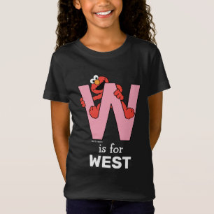 Elmo Alphabet W Pink T-Shirt