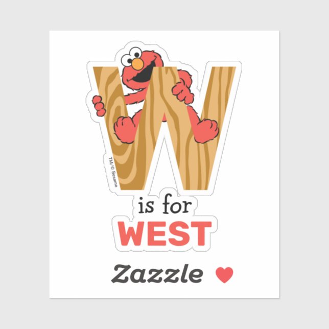 Elmo Alphabet | W Wood (Sheet)