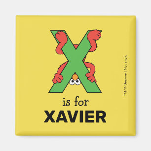 Elmo Alphabet X Green Magnet