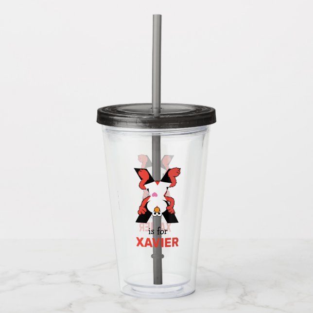 Elmo Alphabet | X Xray Acrylic Tumbler (Front)
