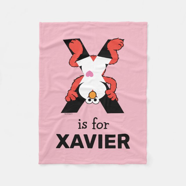 Elmo Alphabet | X Xray Fleece Blanket (Front)