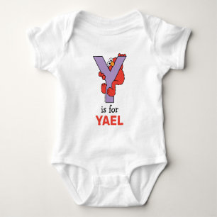 Elmo Alphabet   Y Purple Baby Bodysuit
