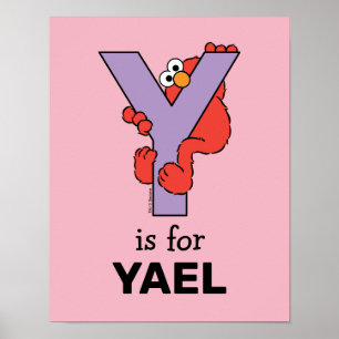 Elmo Alphabet Y Purple Poster